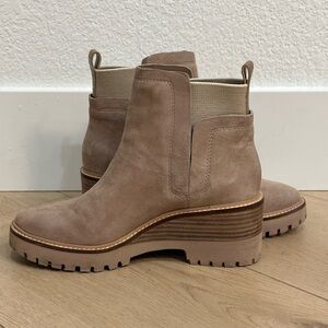 Vince Camuto Tan Suede Ankle Boots